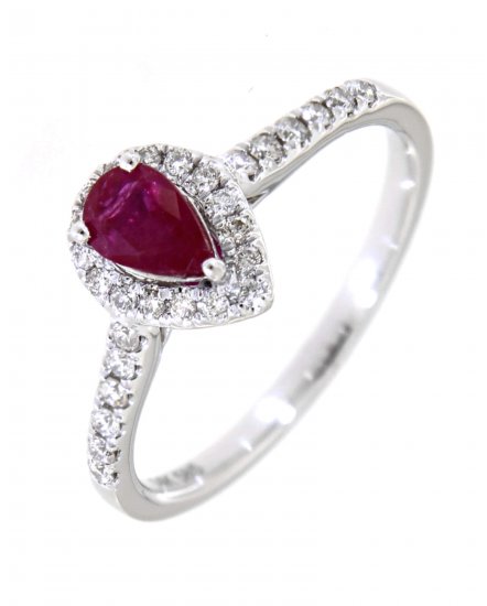 PEAR COLORED STONE DIAMOND RING (TR3125)